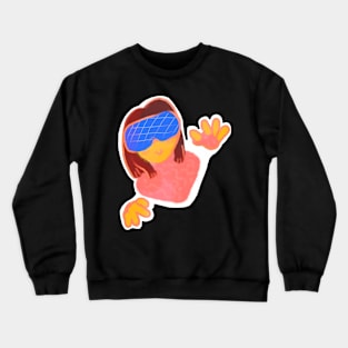 Virtual Reality girl Crewneck Sweatshirt